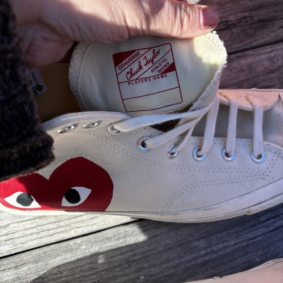 Size 12 - Converse Comme des Garçons Play x Chuck 70 2015 High Milk - Picture 4 of 5